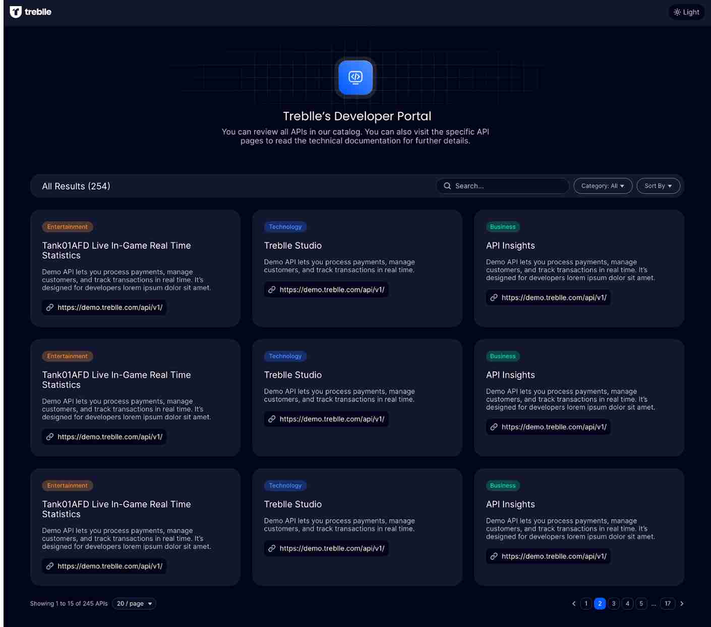 Developer Portal View