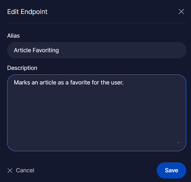 Add Endpoint Alias