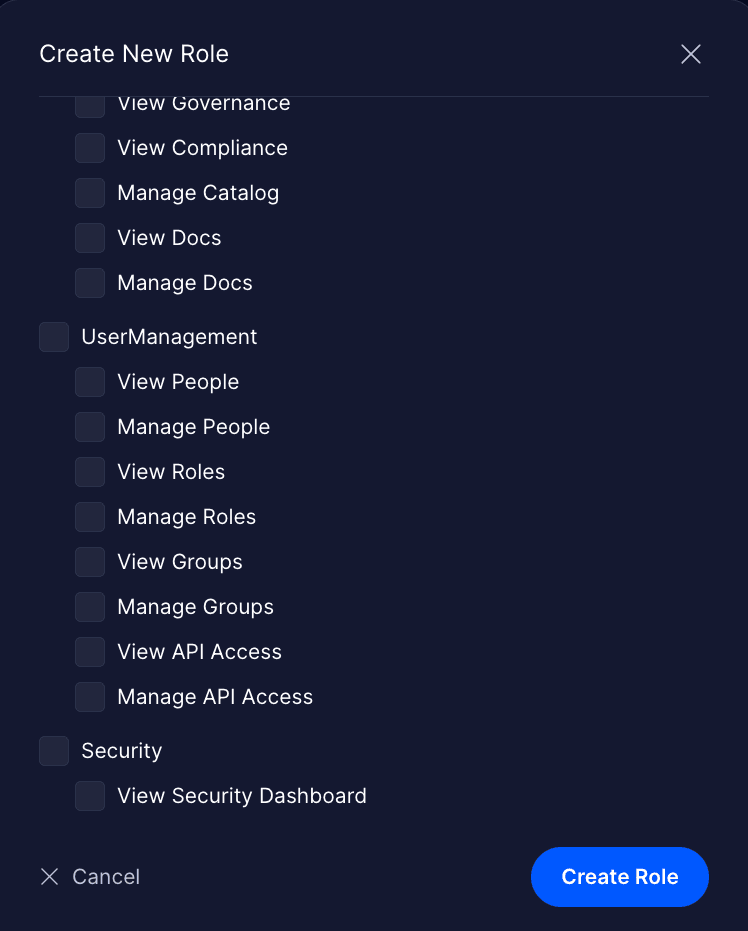 User Management Permissions