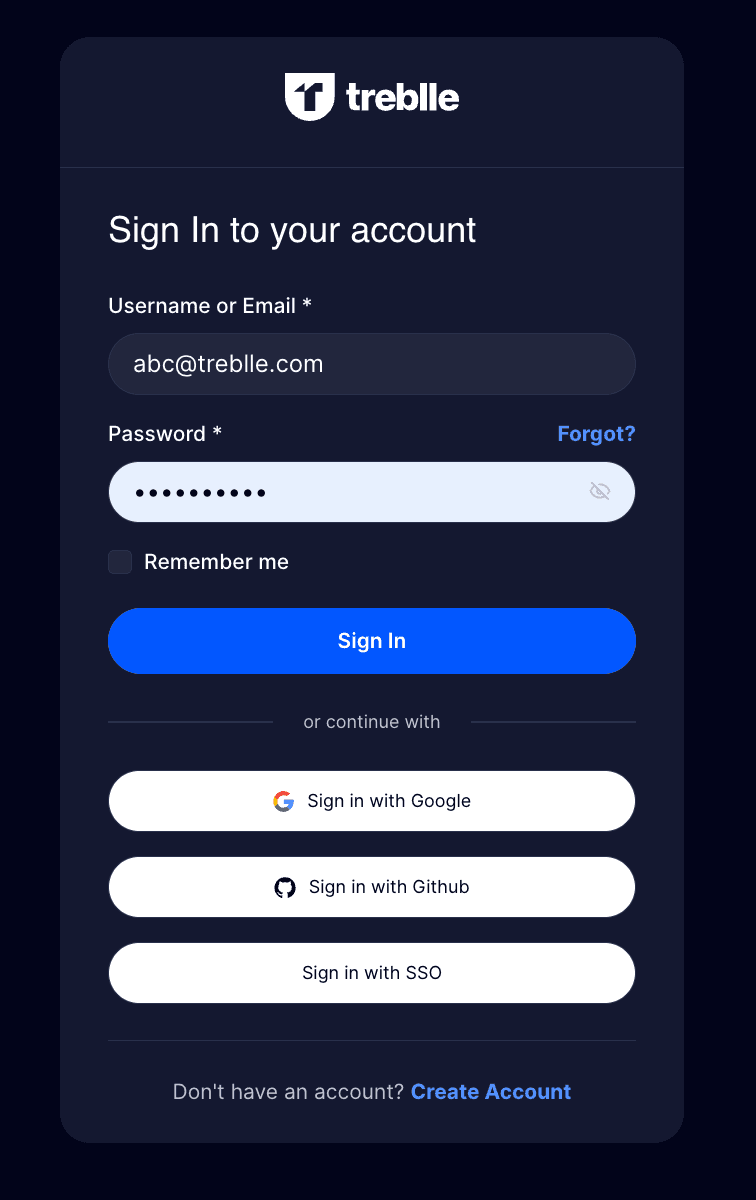 Enter SSO Identifier