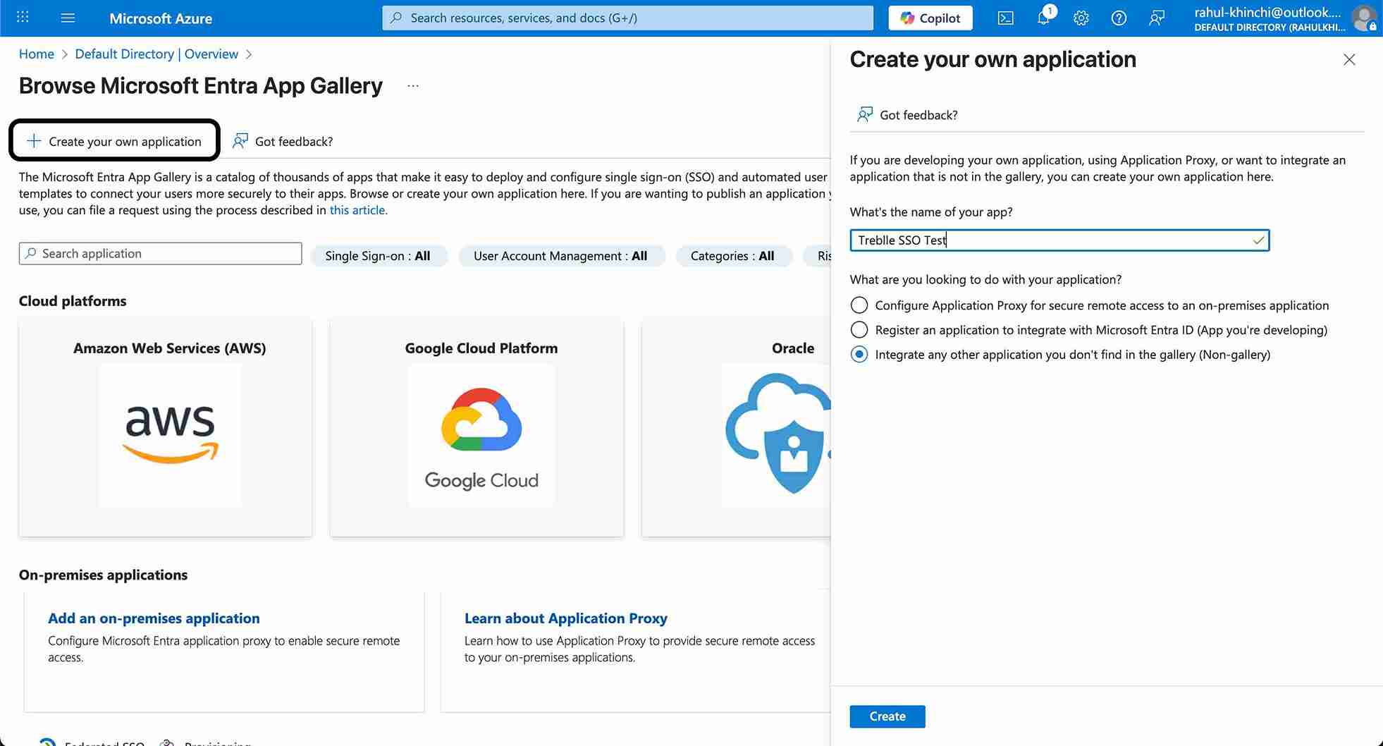 Create Enterprise Application