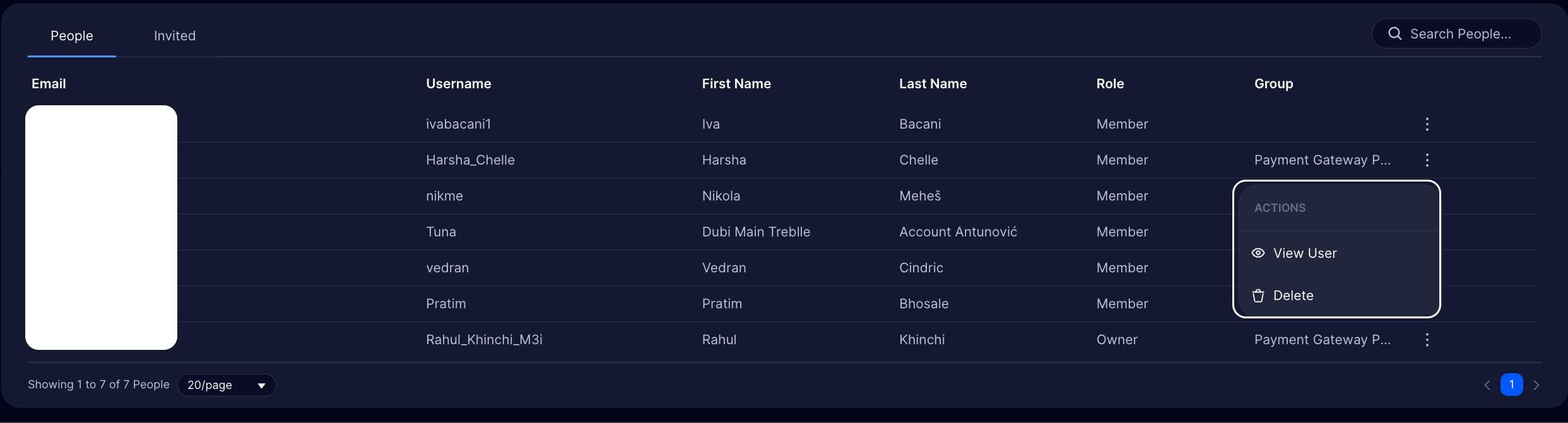User Profile Details